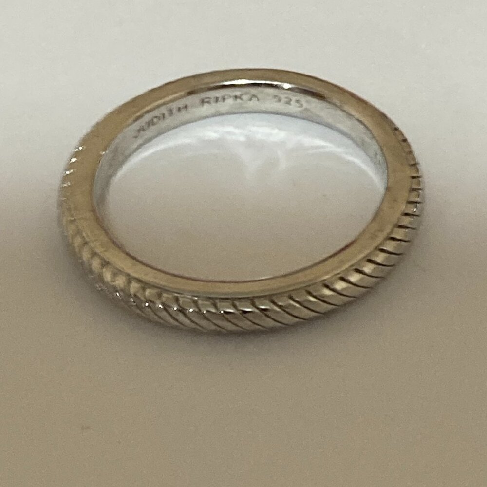 Judith Ripka Sterling Silver 925 Wedding Band Ring Size 9